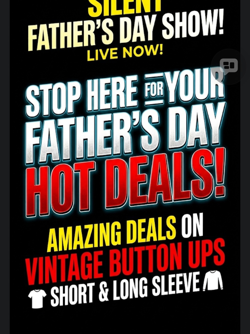 Father's Day Hot Deals Typography Poster